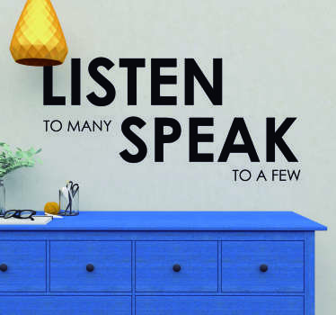 William Shakespeare Listen Quote Sticker - TenStickers