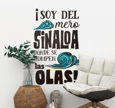 Vinilo pared El Sinaloense - TenVinilo