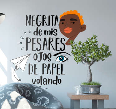 Vinilo pared El Son de la Negra - TenVinilo