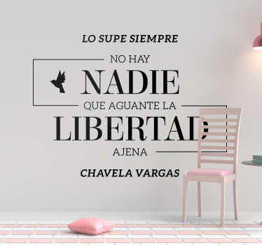 Vinilo frase célebre Lo supe siempre - TenVinilo