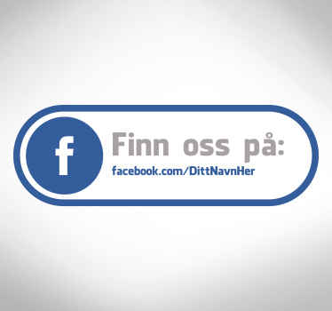 Som oss på facebook vinduet klistremerke - Tenstickers