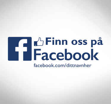Finn oss på facebook vinduet klistremerke - Tenstickers