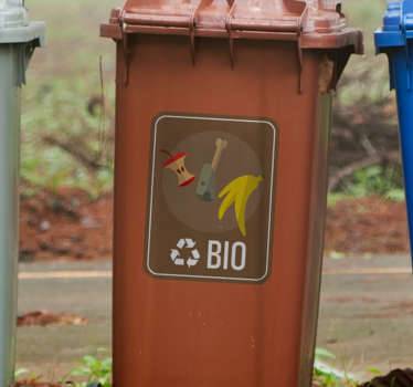Naklejka z rysunkiem Segregacja odpadów BIO - TenStickers