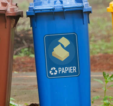 Naklejka z rysunkiem Segregacja papieru - TenStickers