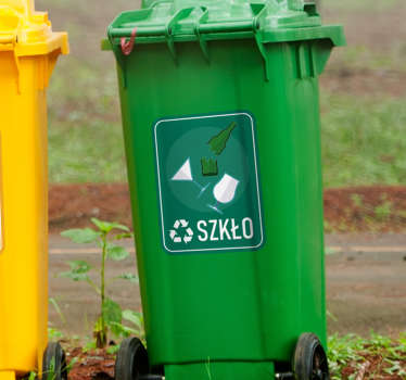 Naklejka z rysunkiem Segregacja szkła - TenStickers