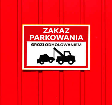 Naklejka na ścianę do domu Zakaz parkowania - TenStickers