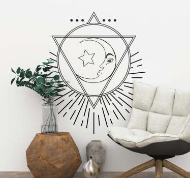 Moon planet science sticker - TenStickers