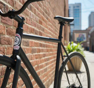 Sticker vélo autocollant motif allons-y - TenStickers