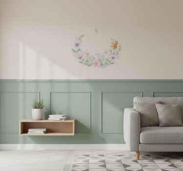 Fairy garden floral wall sticker - TenStickers