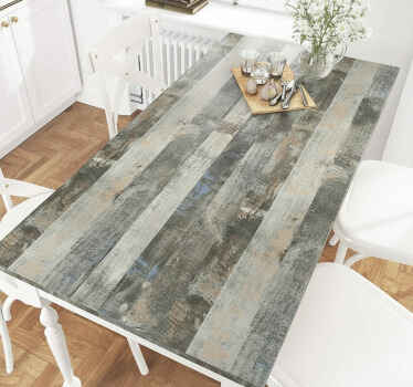 Vinilo mesa madera adhesivo plata - TenVinilo