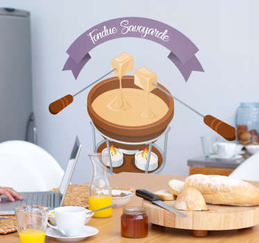 Sticker Maison Fondue Savoyarde - TenStickers
