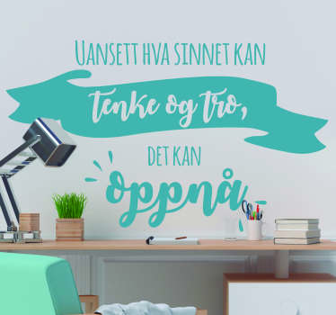 Kraftig sinnetekst klistremerke - Tenstickers