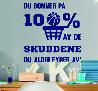 Basketball klistremerke tekst klistremerke - Tenstickers