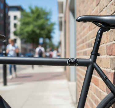 Bike sticker smiley on wheels - TenStickers
