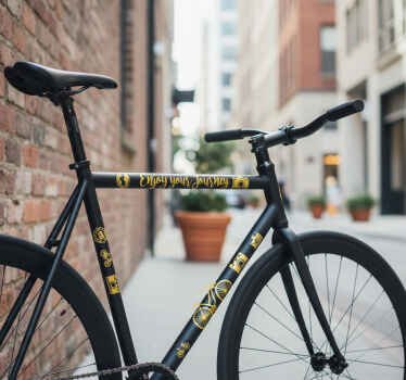 Sticker vélo autocollants profitez de votre voyage - TenStickers