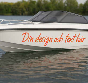 Boat decal elegant marine name lettering - TenStickers