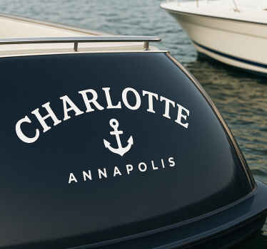 Boat decal custom yacht name typography - TenStickers