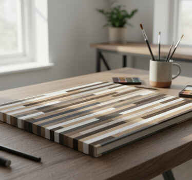 Vinilo imitación madera patrón de madera multicolor horizontal - TenVinilo