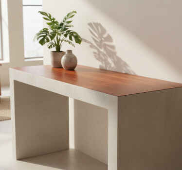 Vinilo imitación madera etiqueta muebles madera antigua - TenVinilo