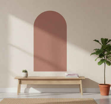 Vinilo pared puerta terracota - TenVinilo