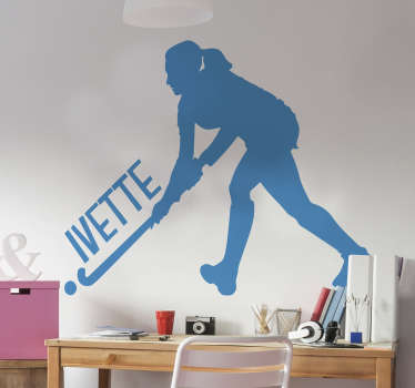 Silhouette stickers hockey speelster - TenStickers