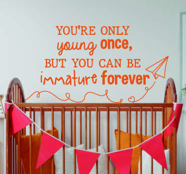 Germaine Greer Young Quote Sticker - TenStickers