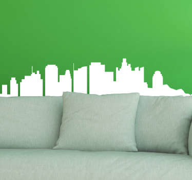Los Angeles Skyline Silhouette Sticker - TenStickers