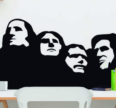 Mount Rushmore Living Room Wall Decor - TenStickers