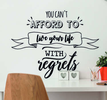 Shane Warne Regrets Quote Sticker - TenStickers