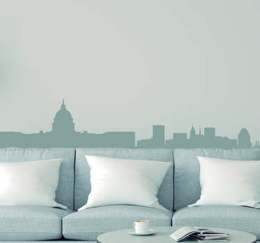 Washington DC Skyline Silhouette Sticker - TenStickers