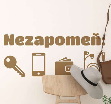 Nezapomeňte! Textové nálepky - TenStickers