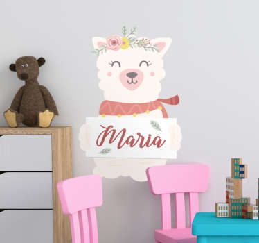 Alpaca animal wall sticker - TenStickers