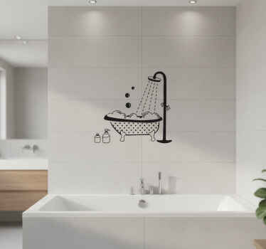 Vinilo para baño bañera de burbujas - TenVinilo