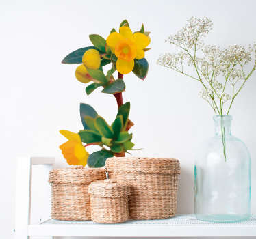 Vinilo dormitorio Flor de calafate - TenVinilo