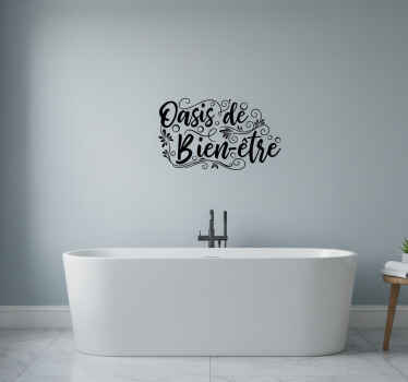 Stickers pour salle de bain oasis de bien-être - TenStickers