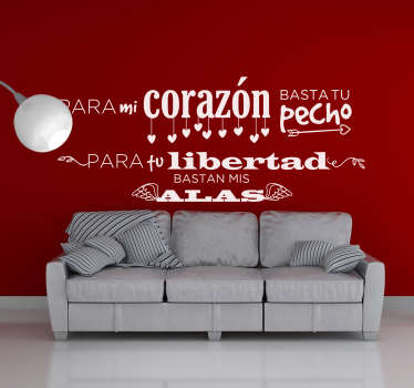 Vinilo frase célebre Pablo neruda - TenVinilo