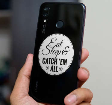 Vinilo frase catch em all - TenVinilo