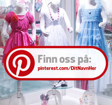 Find os pinterest vindue klistermærke - TenStickers