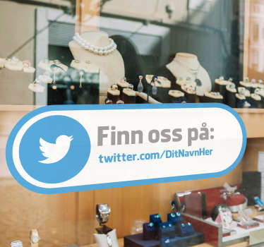 Find os twitter vindue klistermærke - TenStickers