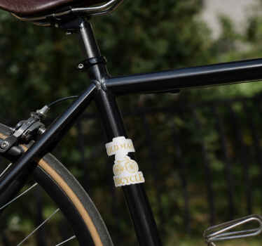 Bike sticker old man bicycle decal - TenStickers