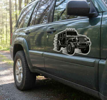 Pegatina coche sendero de velocidad offroad - TenVinilo