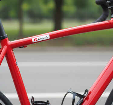Fahrrad aufkleber mini namensetikett - TenStickers