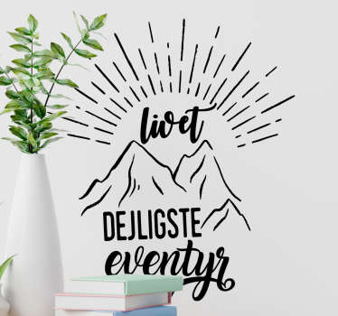 Det bedste liv bjerge stue væg indretning - TenStickers