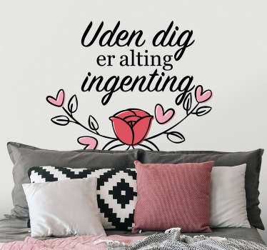 Uden at du elsker muren klistermærke - TenStickers