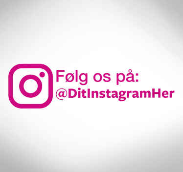 Følg os på instagram vinduet navn klistermærke - TenStickers