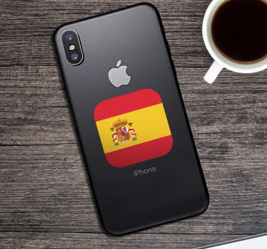 Pegatina iPhone bandera españa - TenVinilo