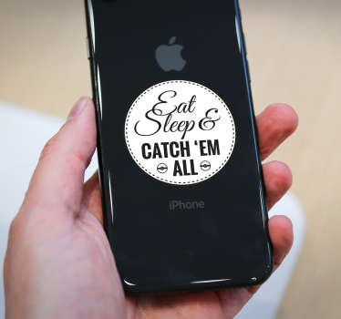 Lembre-se de capturá-los todos com este autocolante fantástico para iphone, inspirado no pokemon clássico go! Inscreva-se com 10% de desconto.
