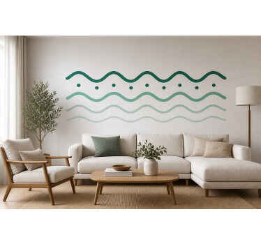 Sticker mural vague brise marine - TenStickers