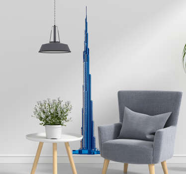 Burj Khalifa Silhouette Sticker - TenStickers