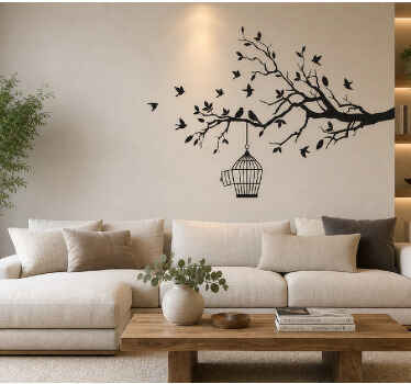 Sticker mural branche de liberté - TenStickers